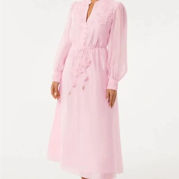 Ever New Soft Pink Long Sleeve Dress - Picture 2 of 4